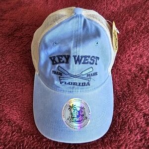 NWT Key West Florida 100% Blue and White Cotton Hat Unisex